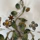 Pair of Wall Lights with Floral Basket in Painted Sheet Metal. Italian Work. Circa 19.