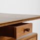 Midcentury Alfred Cox Desk In Walnut And Brass.