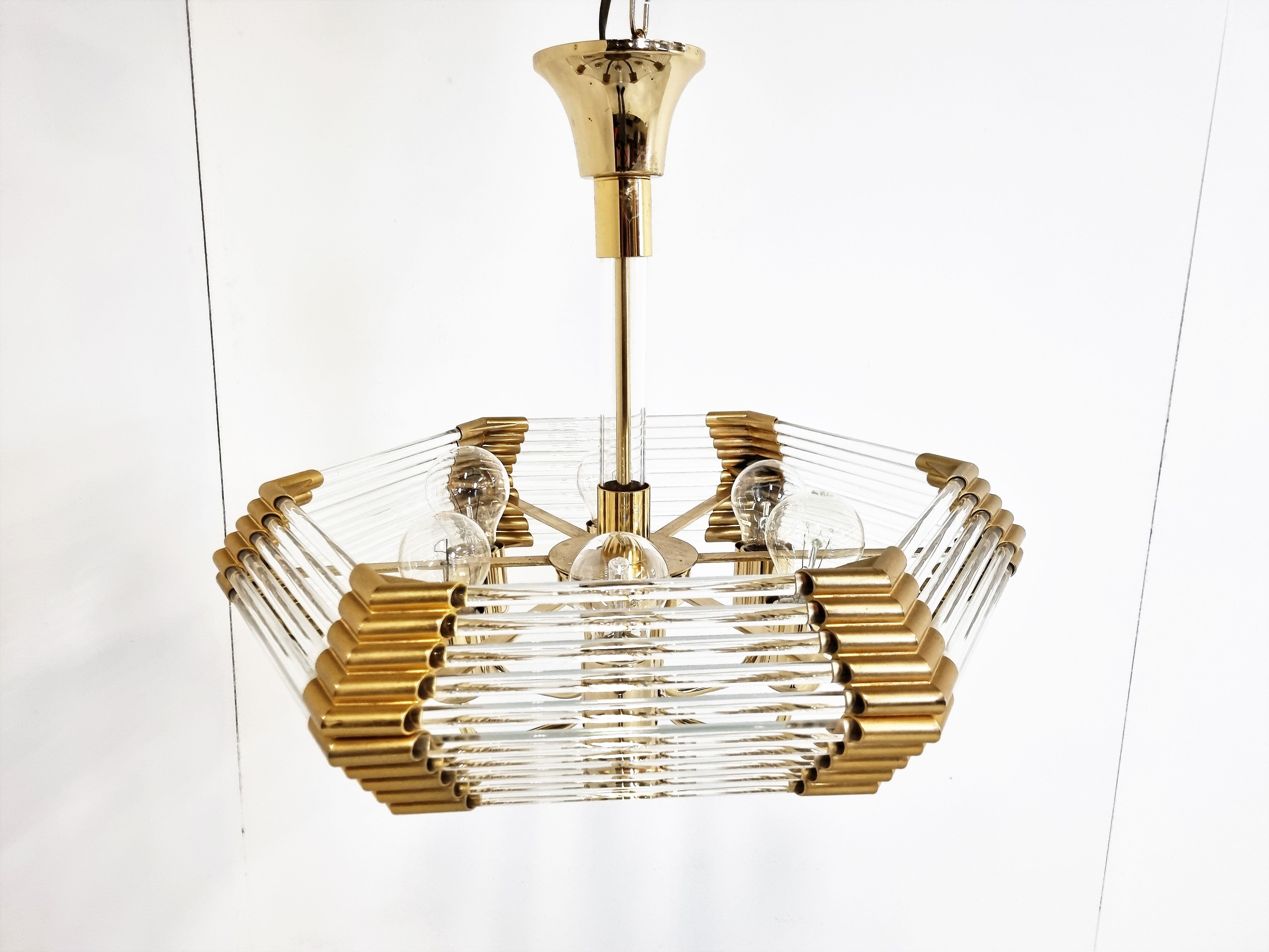 Vintage crystal Chandelier by Bakalowits & Sohne , 1980's