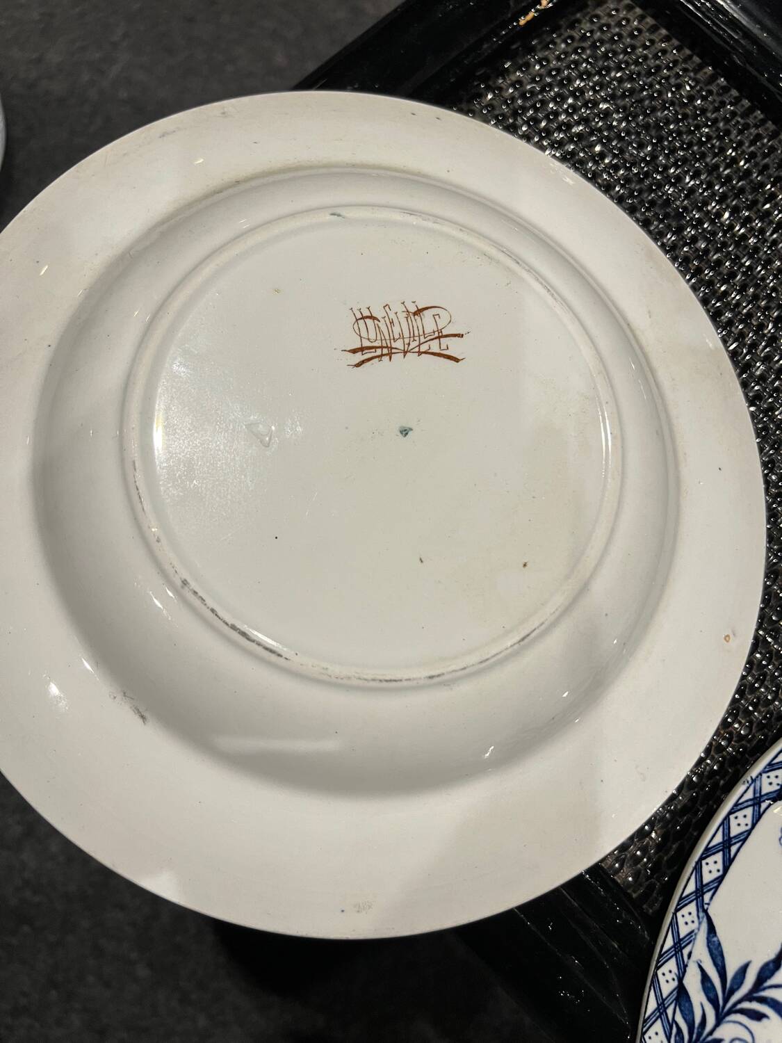 Luneville plate and compote dish