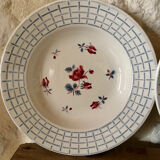 "Roseraie" soup plates from Digoin and Sarreguemines