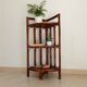 Étagère d' angle vintage bambou et rotin années 70