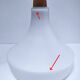 Suspension verre opalin et bois design années 70