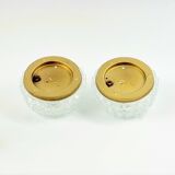 Pair of Mid-Century Diamond Glass Wall Lights H. Tynell for Limburg, 1970s