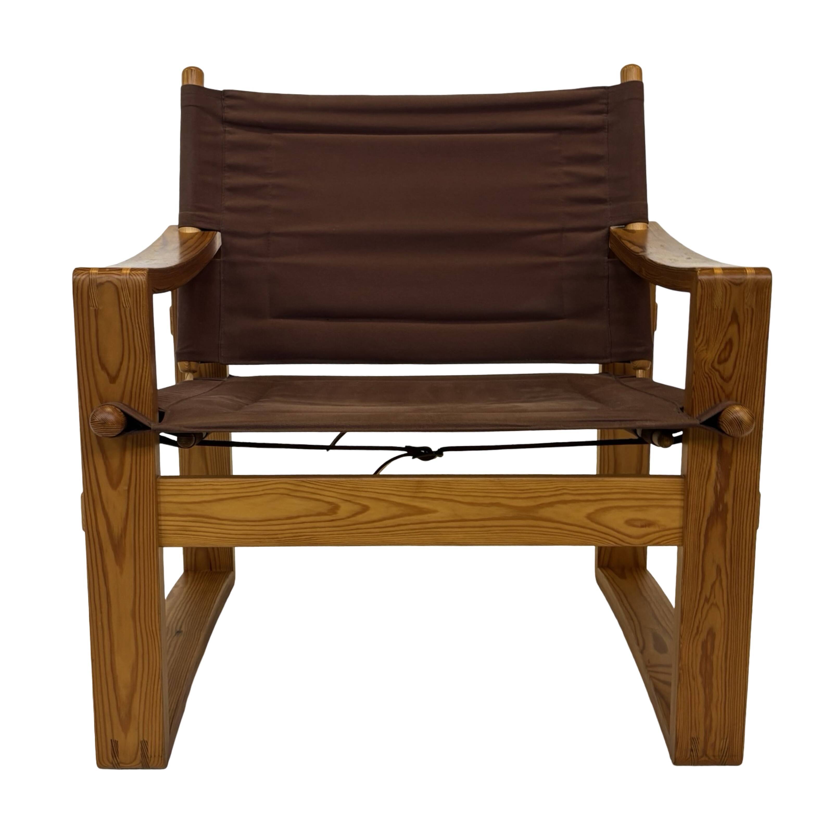 Chaise Safari Vintage Børge Jensen en pin, Danemark, années 1970