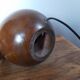 Table lamp foot ball dark solid wood Tournerie du sou, France