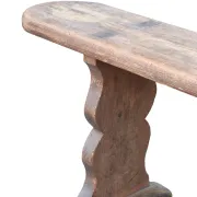 Long French wabi-sabi bench in weathered pine – circa 1900