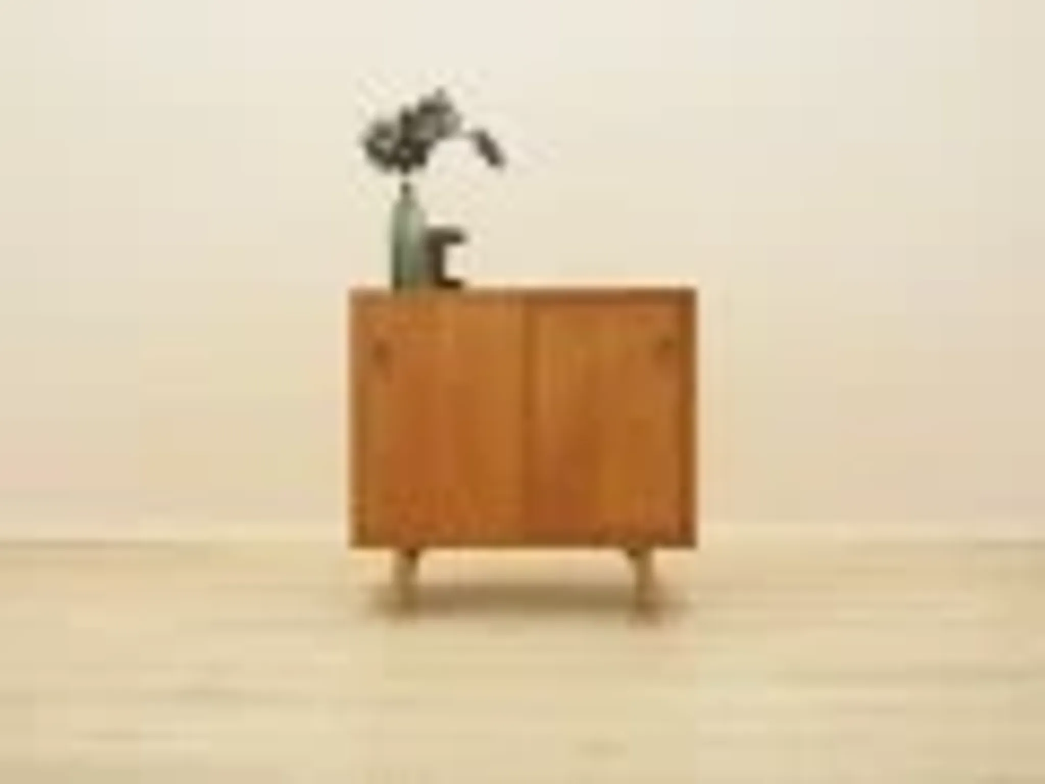 Ash cabinet with sliding doors by Hjørnebo, Danish, 1960s