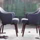 Eero Saarinen Knoll armchair upholstered in grey wool from the middle of the century