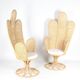 Pair of rattan and cane armchairs