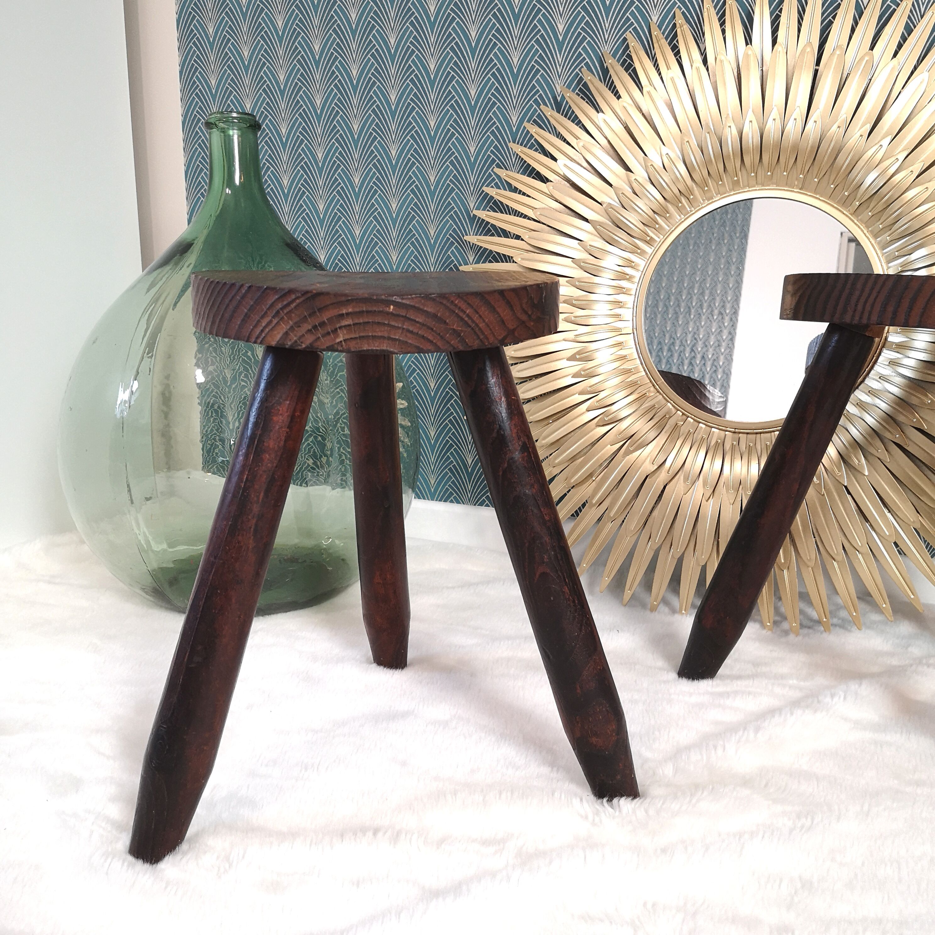 Pair of tripod stools
