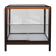 Vitrine moderne en profilés aluminium marron