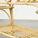 vintage rattan coffee table by Rohé Noordwolde from the 1950s
