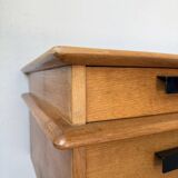 Modernist 50s oak metal desk