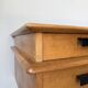 Modernist 50s oak metal desk