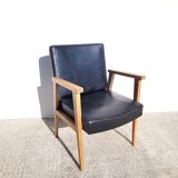 Vintage 60s faux leather armchair
