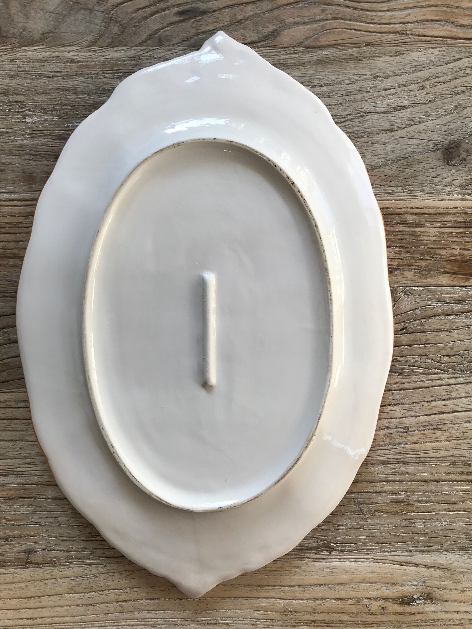 Flowery oval dish