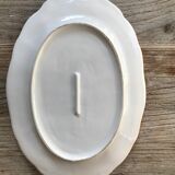 Plat oval fleuri