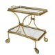 Bronze and gilded brass rolling bar attributed to Maison Bagues.