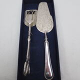 shovel and clamp with antique cakes, silver