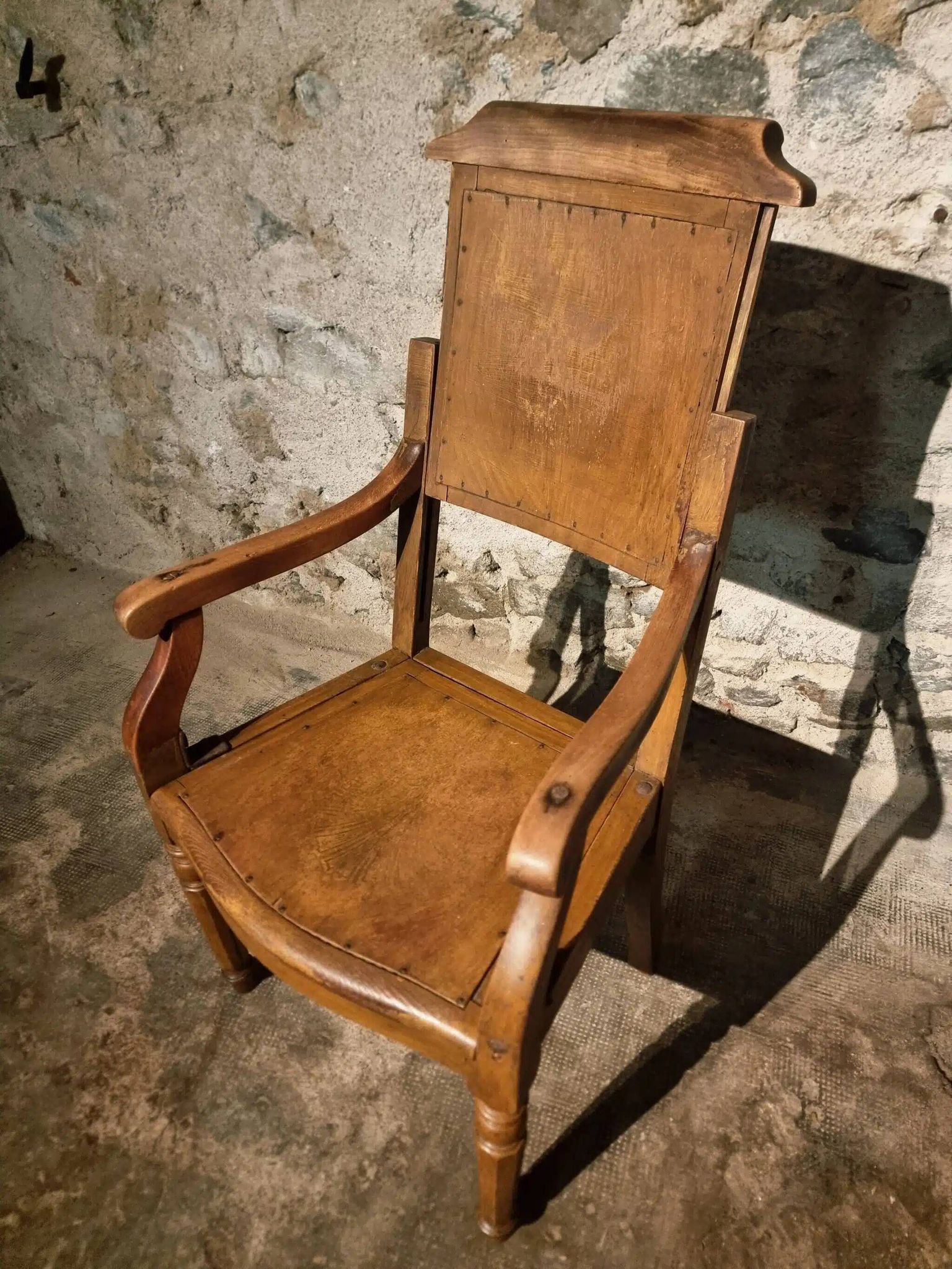 Antique French barber's chair, early 1900s