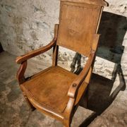 Antique French barber's chair, early 1900s
