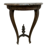 Wall lamp console - half moon carved wood old gilded