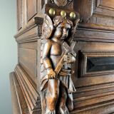 Antique carved wooden buffet in Renaissance style, late 18th / early 19th century.