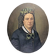 Oil painting on canvas XIX portrait Chevalier d'Eon