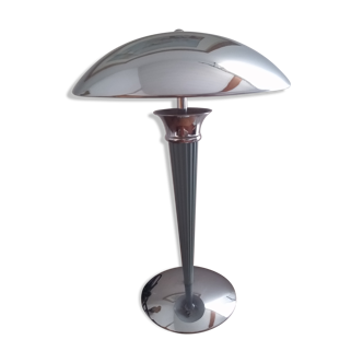 Lampe verte chromée design vintage art déco