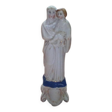 19th century porcelain virgin and child