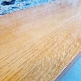 Wood and black metal desk