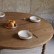 Round walnut table – modular with drop leaves – charming country chic