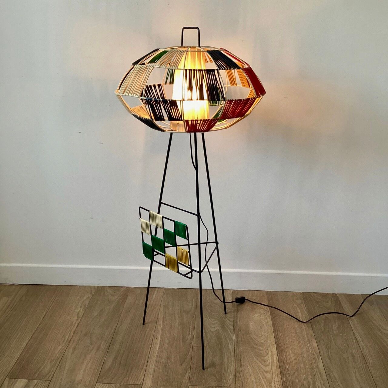 Floor lamp 50s scoubidous