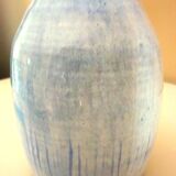 Vase bouteille en céramique émaillée, daté de 1979, signature à identifier