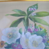 Watercolor "with vase of flowers"