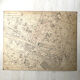 Old cardboard map of Paris - 3rd and 4th Arrondissement