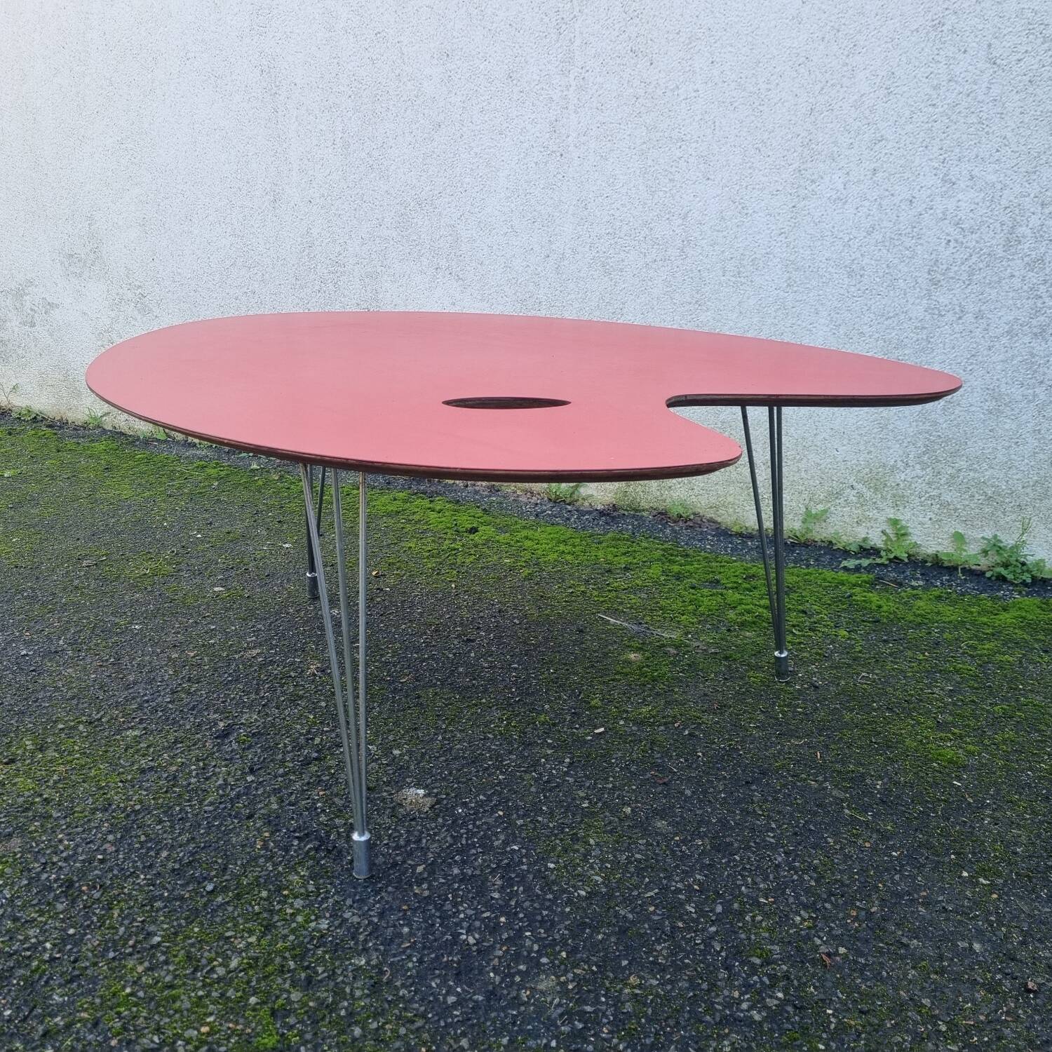 Formica table, painter's palette from 1970