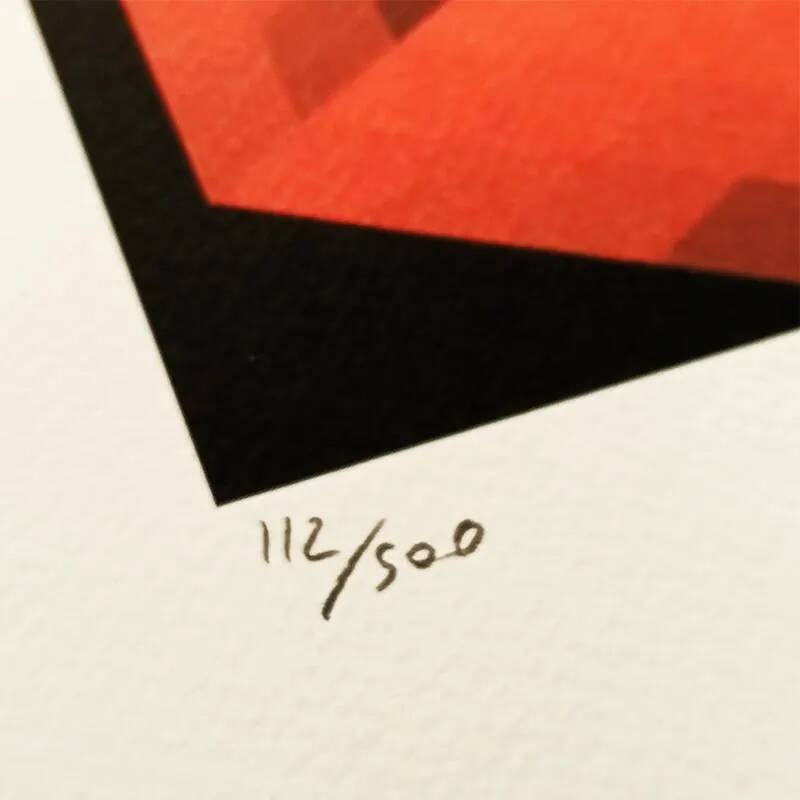 Lithographie numérotée en édition limitée de Victor Vasarely, années 1970
