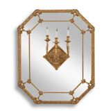 Pair of Louis XIV style mirrors in gilded wood. Circa 1880.