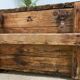 Coffre industriel vintage en bois