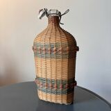 Wicker woven bottle