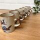 Set of 6 stoneware coffee cups