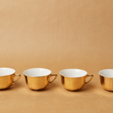 Lot 5 cups coffee porcelain gilded 1970 1980