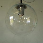 Ceiling light 3 globes in blown glass of the 1970s