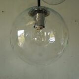Ceiling light 3 globes in blown glass of the 1970s