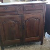 Sideboard with 2 doors and 2 drawers in walnut, 18th