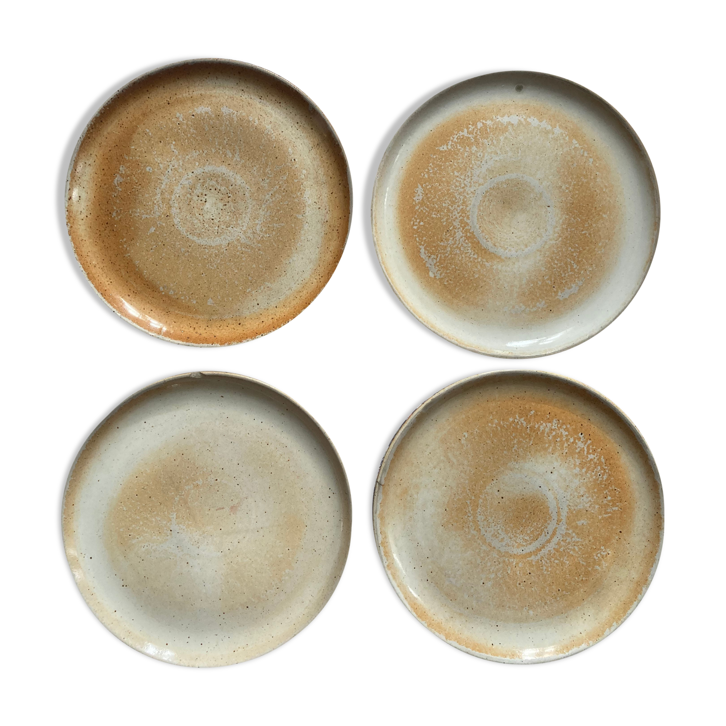 Flat plates in marshes stoneware paris