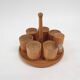 Vintage wooden egg cups, The Netherlands 1950's