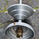 Suspension one arm, aluminum and opaline, 50s
